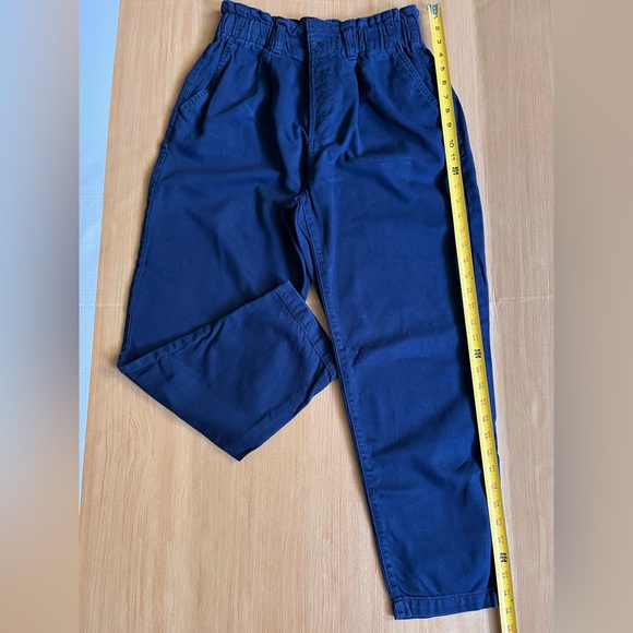 Time and Tru Navy Blue High Waisted Straight Leg Pants 12 - Picture 5 of 6